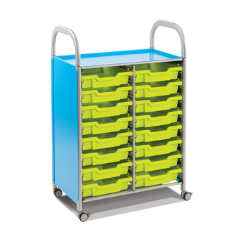 DOUBLE COLUMN UNIT, With 16 Shallow Trays, Lime