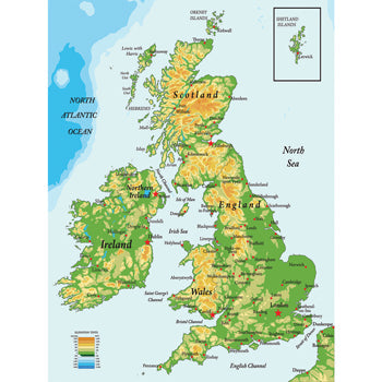VINYL MAPS FOR SCHOOLS, British Isles, Each