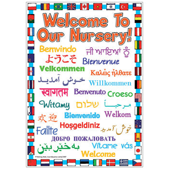 WELCOME POSTERS, 'Welcome To Our Nursery', Outdoor, 420 x 594mm (A2), Each