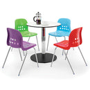 PEPPERPOT RANGE, CHAIRS, Overall width 490mm, Black Frame, Non-fire retardant shell, Acid Green
