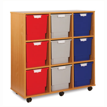 MOBILE TRAY UNITS, JUMBO TRAY UNITS, 9 Jumbo Tray Unit, Maple