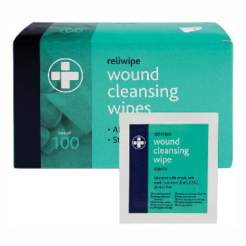 FIRST AID, DRESSINGS, WOUND, WIPES, Sterile Saline, Box of 100