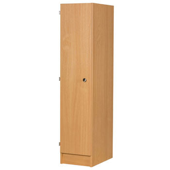 WOODEN LOCKERS, ONE DOOR, With Pull Hole, Light Grey