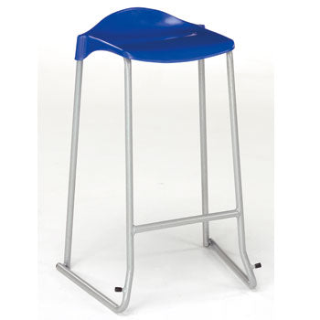 WSM STOOLS, SKID BASE STOOL, 395mm Seat height, Charcoal