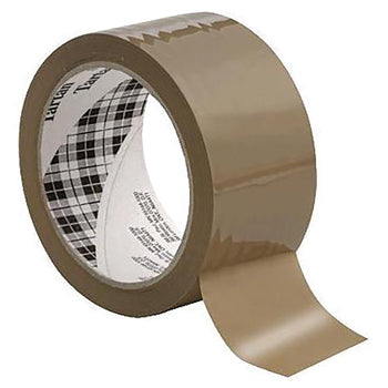 TAPE, SEALING (PACKAGING), 3M(TM) Tartan Brown, Pack of 6