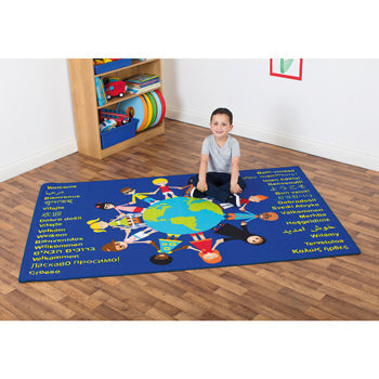 KIT FOR KIDS, CHILDREN OF THE WORLD(TM) MULTI-CULTURAL CARPET, WELCOME CARPET, 2000 x 1300mm, Each