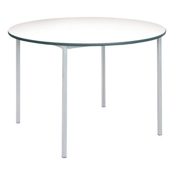 WHITEBOARD TABLES, CIRCULAR FULLY WELDED, 1100mm Diameter, Sizemark 4 - 640mm height