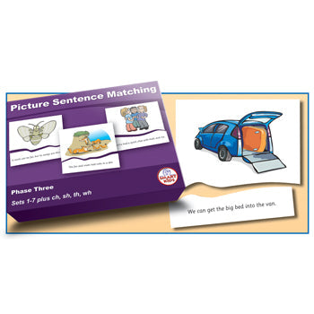 SMART PHONICS, PICTURE SENTENCE MATCHING PUZZLES, Phase Three Set 2, Set