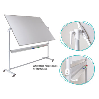 Write-Angle(R) ECONOMY REVOLVING WHITEBOARD, Guideline(R) Laminate, 1500 x 1200mm, Landscape