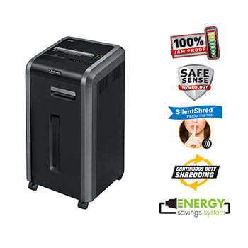 FELLOWES, COMMERCIAL SHREDDER, 225i / 225Ci, 5+ Users, 225i (Strip Cut), Each