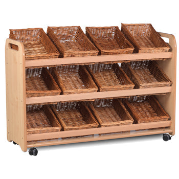 Millhouse STORAGE, TILT TOTE STORAGE, 12 Tubs or Baskets, With 12 Baskets