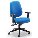 SWIVEL, OPERATOR CHAIRS, HIGH BACK HEAVY DUTY, With Adjustable Foldaway Arms, Taboo