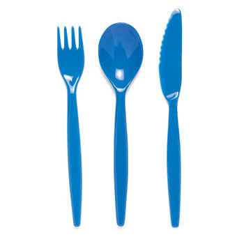 POLYCARBONATE WARE, ANTI-BACTERIAL, Cutlery, Blue Knife 200mm, Pack of 10