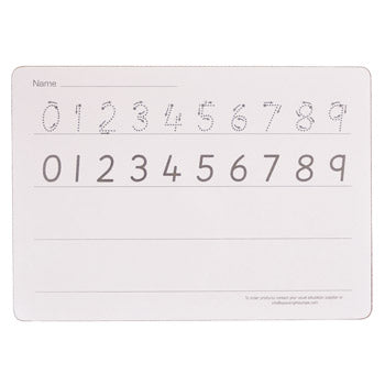 WRITE 'N' WIPE BOARDS, Number Formation - Rigid, A4, Pack of 5