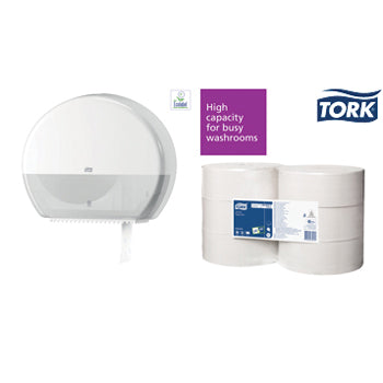 TORK JUMBO TOILET ROLL, Jumbo Toilet Roll Dispenser, Each