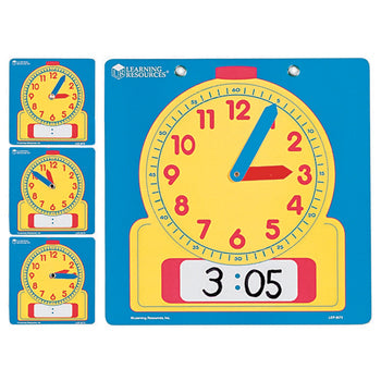 TIME, CLASSROOM, Write On/Wipe Off Clock Pack, Set