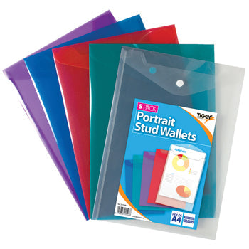 POLYPROPYLENE FILING PRODUCTS, A4 Portrait (Upright), Clear, Pack of 5