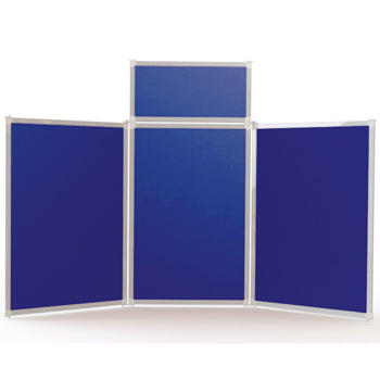 HEAVY DUTY FOLD-UP DISPLAY SYSTEM, 3 Panel Desktop Screens, Portrait, Green