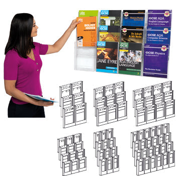 UNIVERSAL LEAFLET DISPENSERS, 9 x A4, 675 x 110 x 590mm height