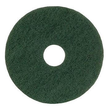 FLOOR PADS, Scrubbing, Unprotected Floor, Green, For Standard and High Speed Machines, 430mm (17''), Pack of 5