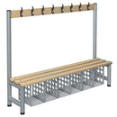 CLOAKROOM UNITS, SINGLE SIDED, With Shoe Shelf, 1500mm