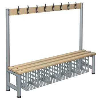 CLOAKROOM UNITS, SINGLE SIDED, With Shoe Shelf, 1500mm