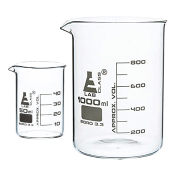 BOROSILICATE GLASS BEAKERS, 50ml, Each