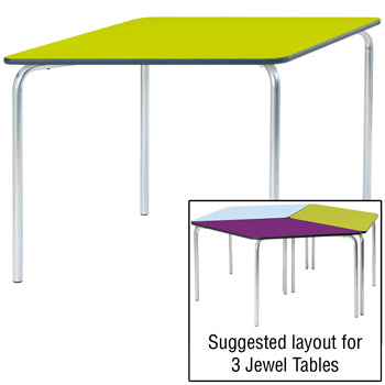 EQUATION BREAKOUT TABLES, JEWEL TABLE, 1440mm x 866mm, Sizemark 5 - 710mm height, Grey Speckle
