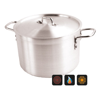 POTS, BOILING, ALUMINIUM, Single with Lid, Ground Base, 4 litres, Each