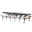 PRIMO MOBILE FOLDING TABLE SEATING UNITS, With Seat, Moderno Oak