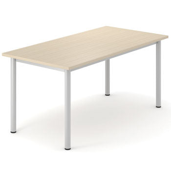 ROUND TUBE LEGS, RECTANGULAR, 1600 x 800mm depth, Beech