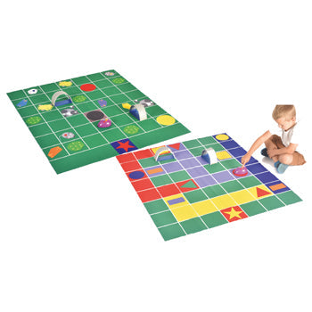 DOUBLE-SIDED ROBOT PLAY MATS, Cheese and Cat Chase, Each