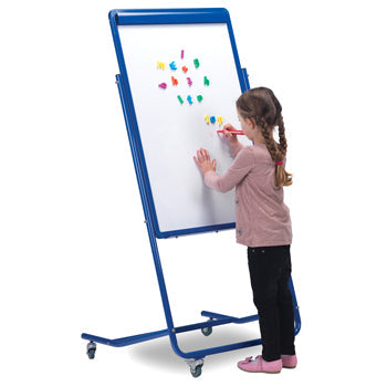 LITTLE RAINBOWS, JUNIOR MOBILE MAGNETIC EASELS, Display Easel, Single Sided, Blue Frame