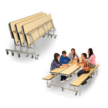 CONVERTIBLE BENCH UNIT, 735mm height, Grey