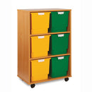 MOBILE TRAY UNITS, JUMBO TRAY UNITS, 6 Jumbo Tray (vertical), Maple