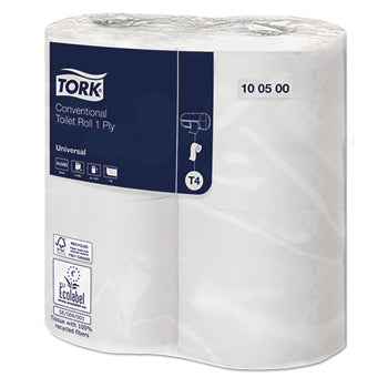 TORK CONVENTIONAL TOILET ROLL, Conventional Toilet Roll, 2 Ply, Case of 36 Rolls