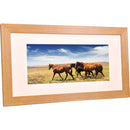 SATIN PANORAMIC FRAMES, Light Wood, With mount for 20'' x 8'' picture