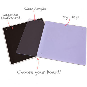 MAKE YOUR OWN EASELS, Step 2 Choose Your Boards, Clear Acrylic Board, 600 x 600mm, Each