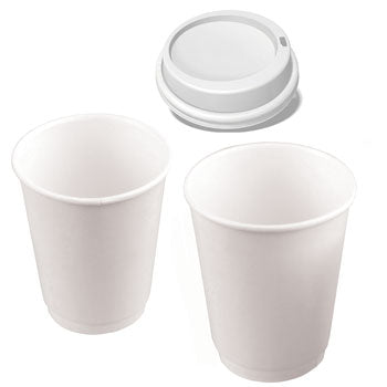 HOT DRINKS CUPS, Double Walled, 8oz (227ml), Sleeve of 25