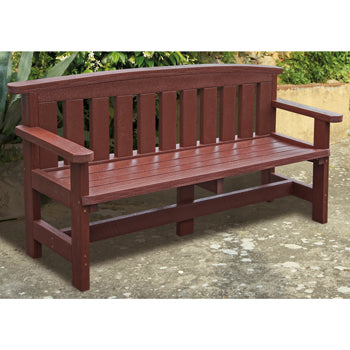 MARMAX RECYCLED PLASTIC PRODUCTS, Traditional Bench 3 Seater, Black, Each