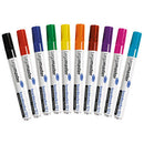 MARKERS, DRYWIPE WHITEBOARD, BULLET TIP, Legamaster Bullet Tip (1.5-3mm line width), Assorted, Box of 10