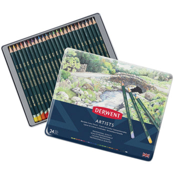 ARTIST'S COLOURED PENCILS, Derwent Artists, Pack of 24