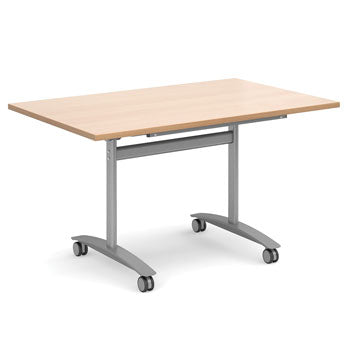 TILT TOP CONFERENCE TABLES, Rectangular, 1600mm width, Maple