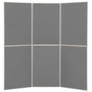 LIGHTWEIGHT FOLD-UP DISPLAY SCREEN, Floor Standing, 6 Panel Screens, Grey