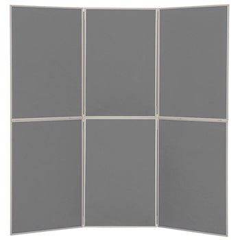 LIGHTWEIGHT FOLD-UP DISPLAY SCREEN, Floor Standing, 6 Panel Screens, Grey