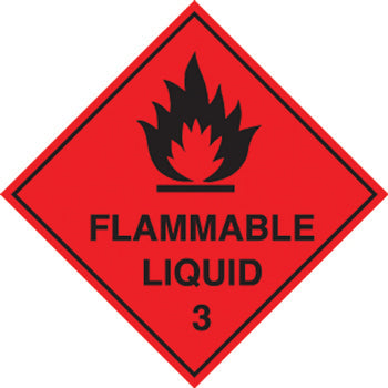 SIGNS, SAFETY, SELF-ADHESIVE, Flammable Liquid, 100 x 100mm, Each