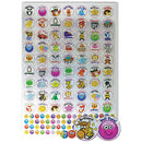 SPARKLY STICKERS, A4 Compilation Characters & Smiley Faces, Pack of 1310