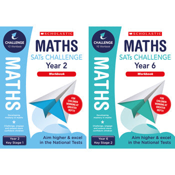SATS MATHS CHALLENGE CLASSROOM PROGRAMME, Maths Workbook, Year 2, Pack of 10
