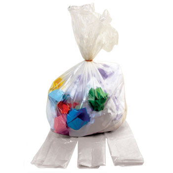 REFUSE SACKS, Colours, 90 litres, Medium Duty Clear, Box of 200