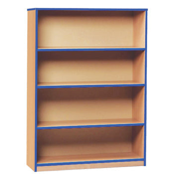 BOOKCASES, COLOURED EDGE RANGE, BOOKCASES, 1 Fixed and 2 Adjustable Shelves, Blue